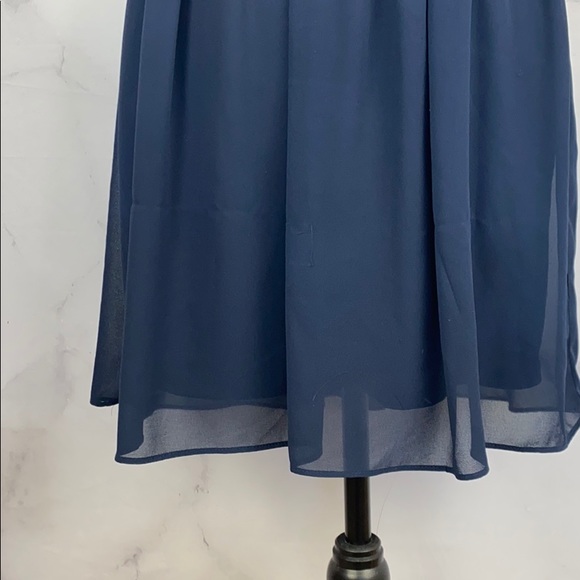 ๐ BCX navy blue sheer layer dress size 8 - Picture 3 of 9